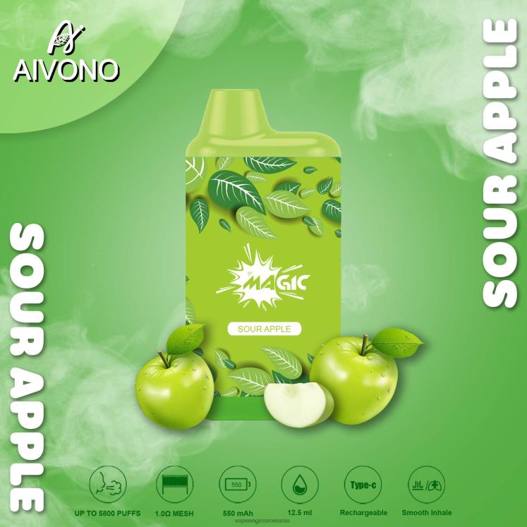 Aivono AIM MAGIC 5800 țigară cutie de gură măr acru - XZ8VB87 Țigară Electronică Cu Încărcător