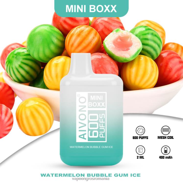 Aivono AIM MINI BOXX 600 gheață de gumă pepene verde - XZ8VB235 Vape Angro