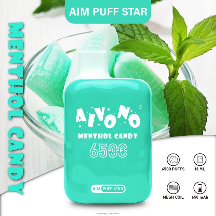 Aivono AIM PUFF STAR 6500 bomboane mentolate - XZ8VB295 Țigară Electronică Cu Încărcător
