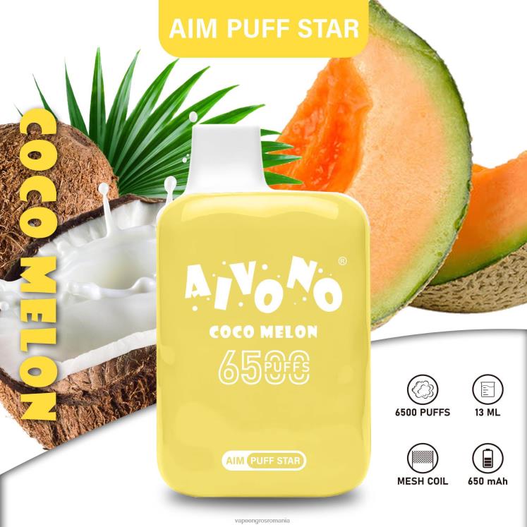 Aivono AIM PUFF STAR 6500 cocomelon - XZ8VB297 Vape En-Gros Romania