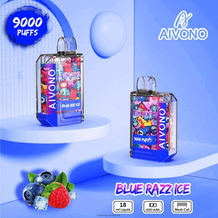 Aivono AIM XXL 9000 autocolant gura transparent gheață albastră - XZ8VB54 Țigară Electronică Cu Lichid