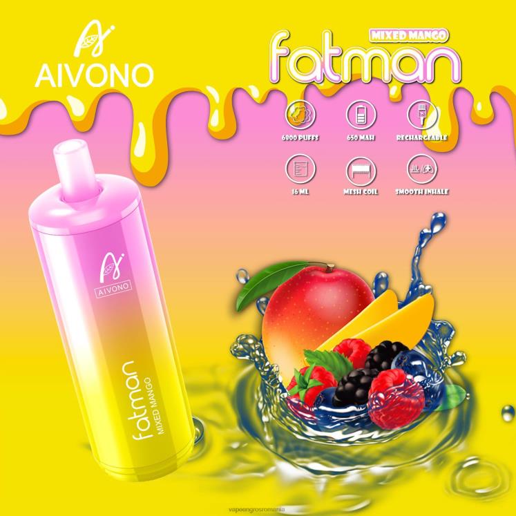Aivono FATMAN 6800 amestec de mango - XZ8VB26 Puff Vape En Gros