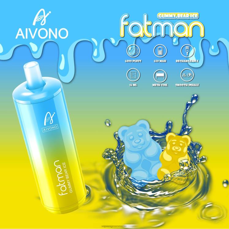 Aivono FATMAN 6800 gheață de urs gumos - XZ8VB32 Vape Romania Shop