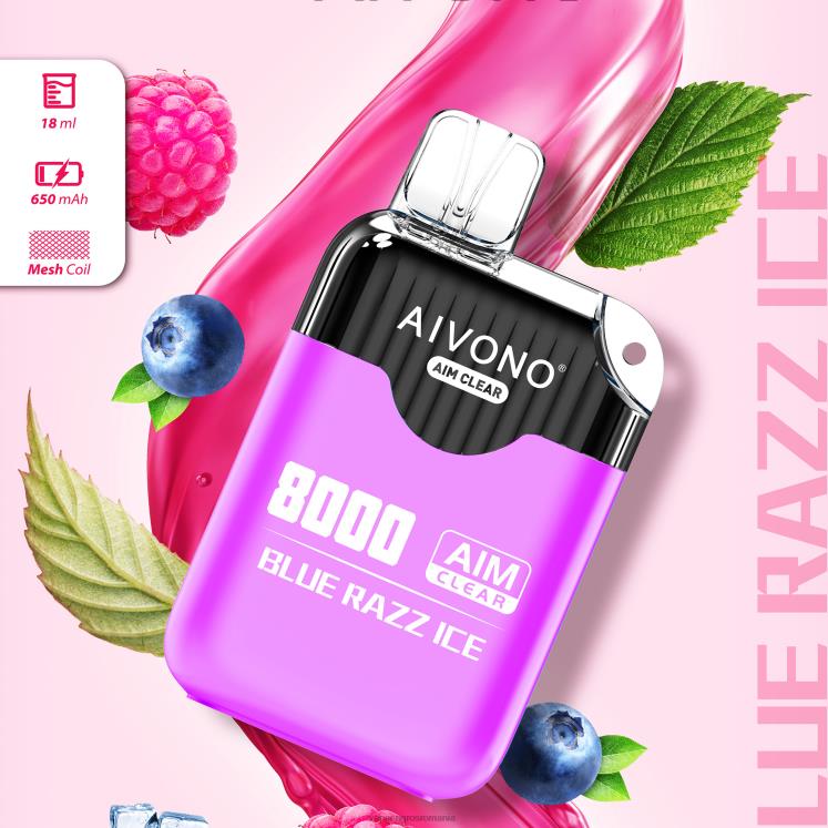 Aivono AIM CLEAR 8000 gheață albastră - XZ8VB202 Puff Vape En Gros