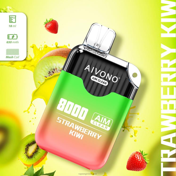 Aivono AIM CLEAR 8000 kiwi de căpșuni - XZ8VB210 Puff Vape En Gros