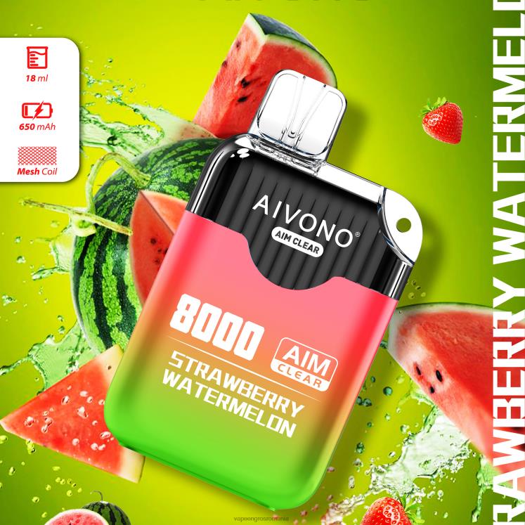 Aivono AIM CLEAR 8000 pepene verde căpșuni - XZ8VB208 Vape Romania Shop