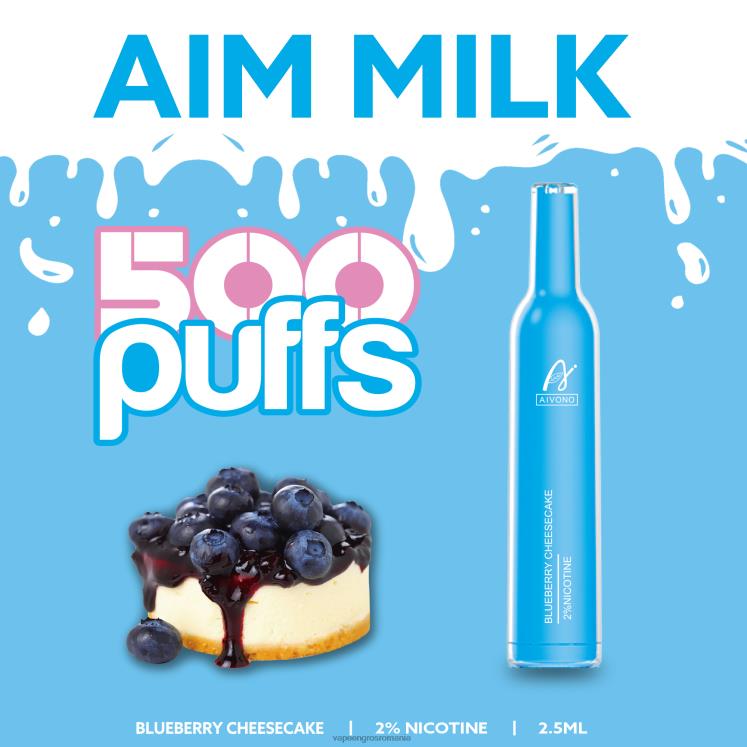 Aivono AIM MILK 500 prăjitură cu brânză cu afine - XZ8VB274 Puff Vape En Gros