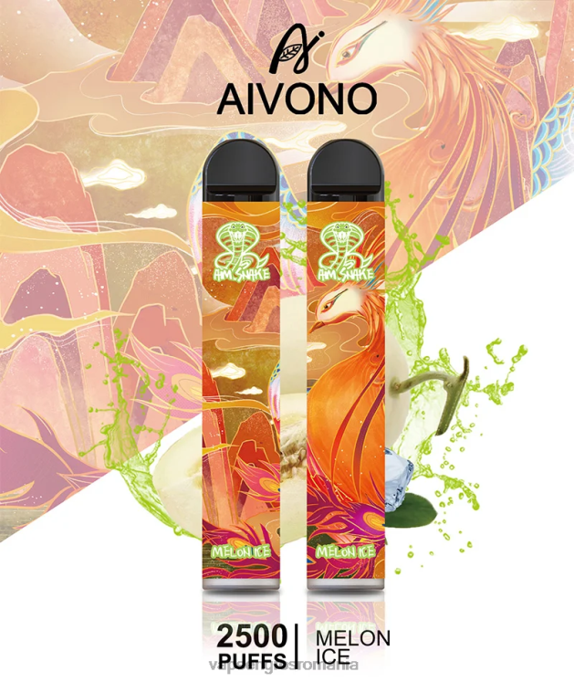 Aivono AIM SNAKE 2500 gheata de pepene galben - XZ8VB311 Țigară Electronică Cu Încărcător