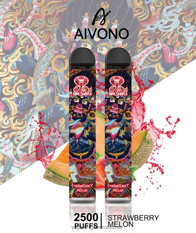 Aivono AIM SNAKE 2500 pepene galben căpșuni - XZ8VB320 Vape Romania Shop