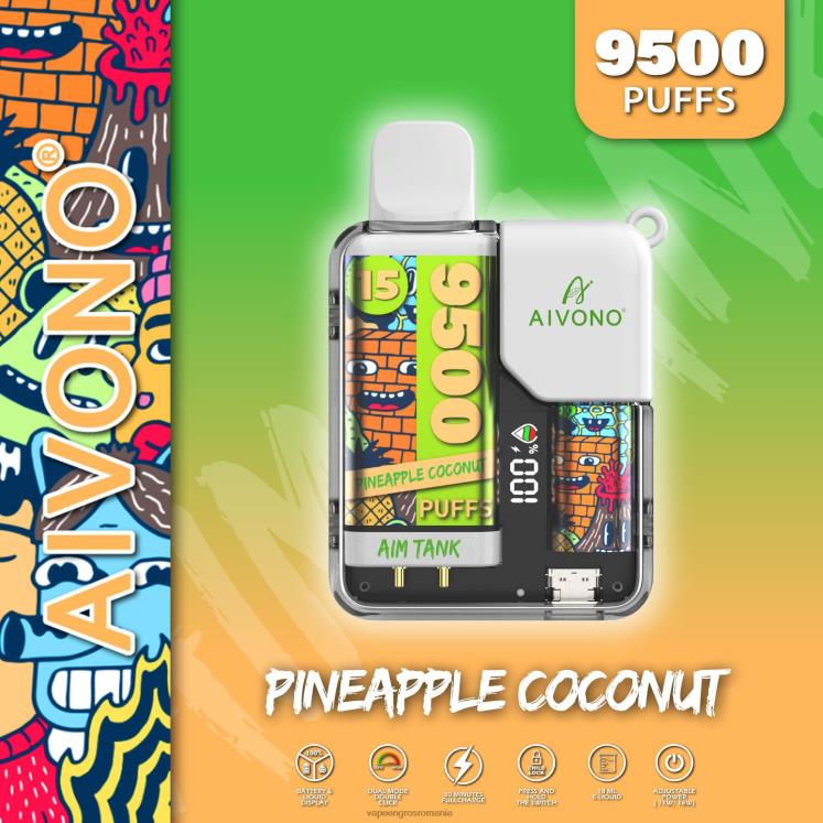 Aivono AIM TANK 9500 nucă de cocos de ananas - XZ8VB40 Vape Romania Shop