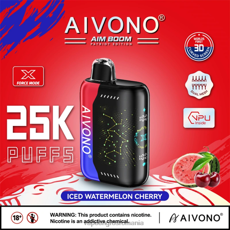 Aivono AIM BOOM 25000 cireș înghețat pepene verde - XZ8VB347 Vape Angro