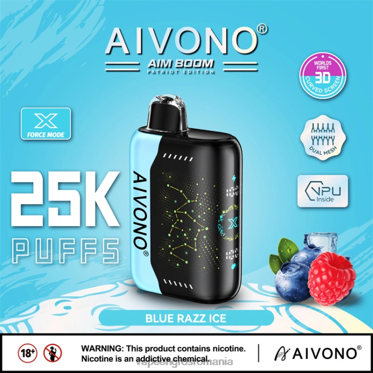 Aivono AIM BOOM 25000 gheață albastră - XZ8VB345 Vape En-Gros Romania