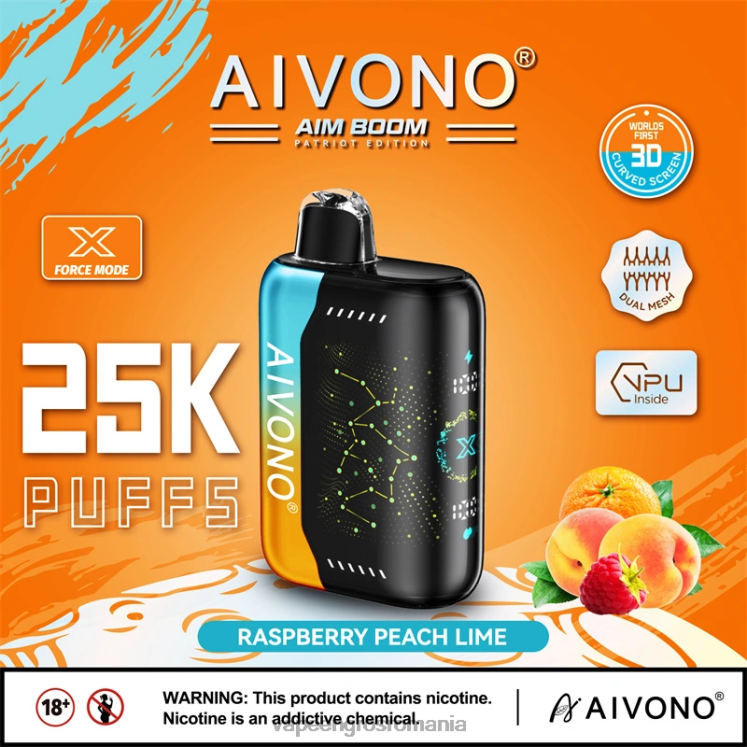 Aivono AIM BOOM 25000 zmeura piersici lime - XZ8VB350 Țigară Electronică Cu Lichid