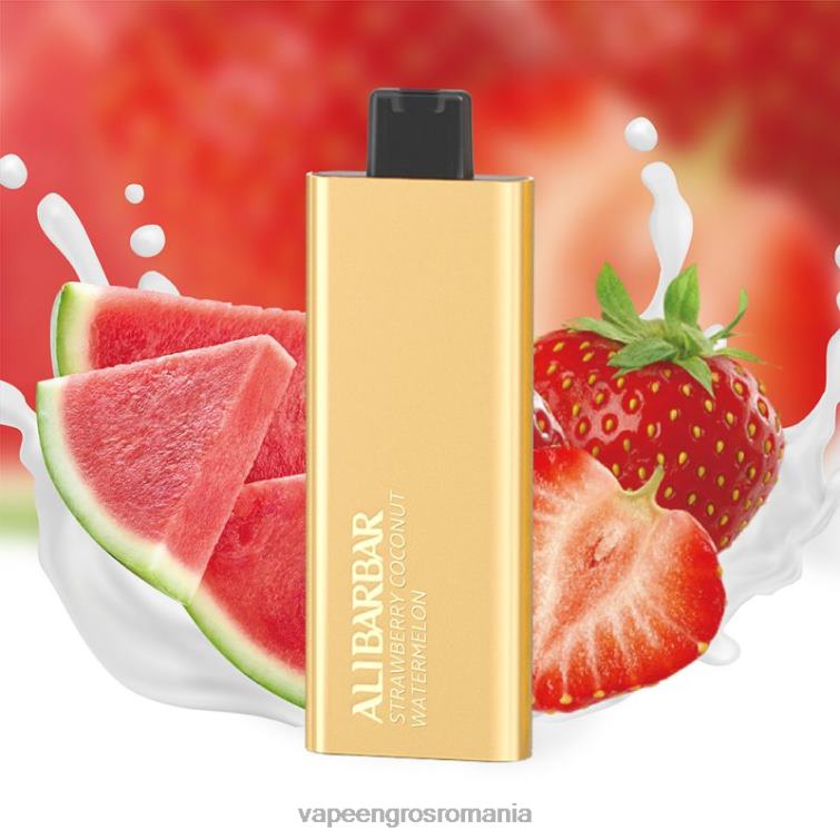 Țigară Electronică Cu Lichid Z4FPZ62 Alibarbar Pandora 7000 vape de unică folosință capsuni nuca de cocos pepene verde