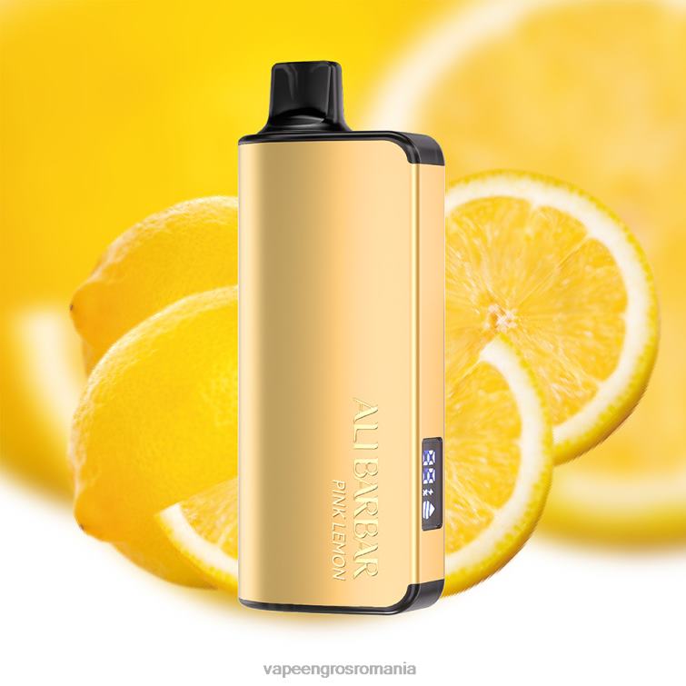 Puff Vape En Gros Z4FPZ23 Alibarbar Ingot 9000 vape de unică folosință lamaie roz