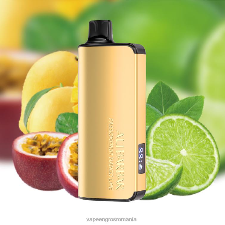 Vape En-Gros Romania Z4FPZ22 Alibarbar Ingot 9000 vape de unică folosință fructe de pasiune mango lime