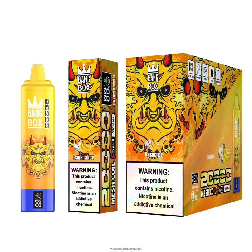 Bang Box 20000 F6Z6V57 - Țigară Electronică Cu Încărcător gheata de banane