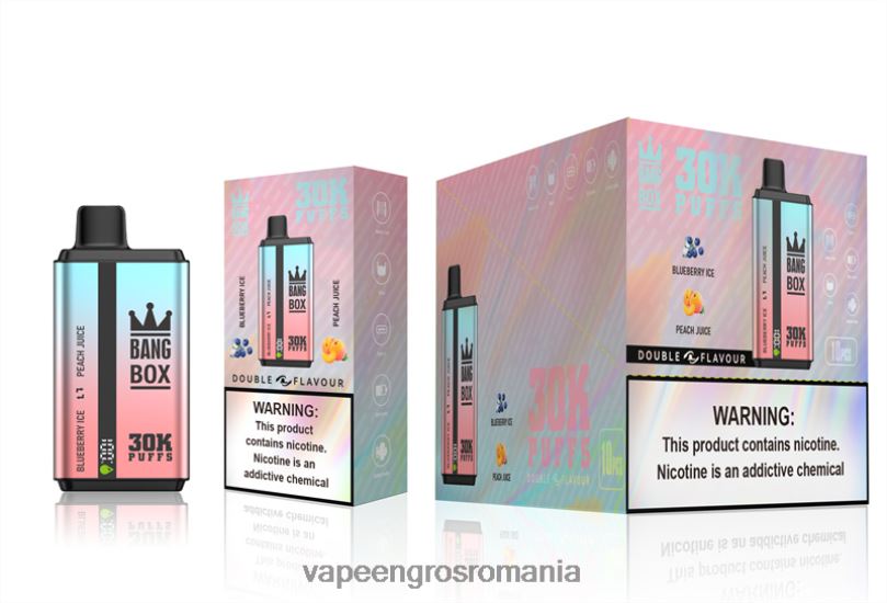 Bang Box 30000 de pufuri cu arome duble F6Z6V63 - Vape Angro gheață de afine și suc de piersici