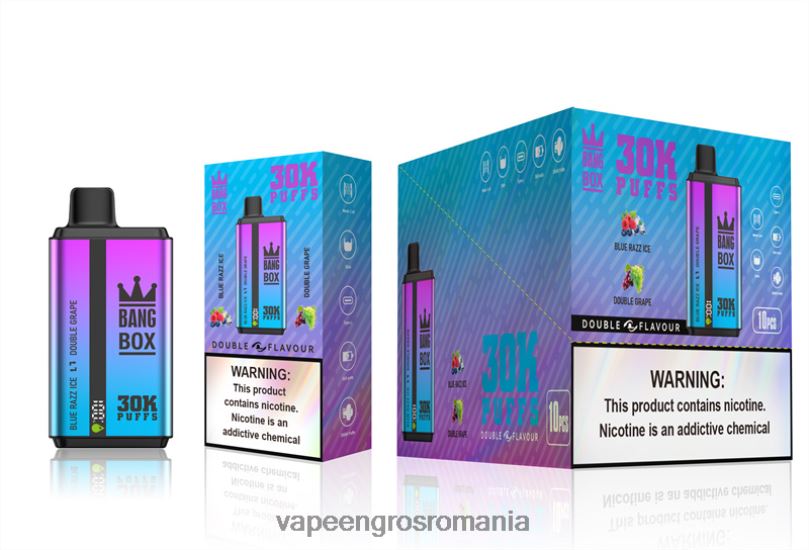 Bang Box 30000 de pufuri cu arome duble F6Z6V72 - Țigară Electronică Vaporesso gheață blue razz și struguri dublu