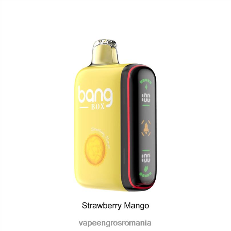 Bang Box Afișaj inteligent de putere cu 9000-18000 puf F6Z6V35 - Țigară Electronică Cu Încărcător mango cu capsuni