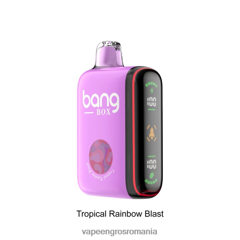 Bang Box Afișaj inteligent de putere cu 9000-18000 puf F6Z6V36 - Vape En-Gros Romania explozie de curcubeu tropical