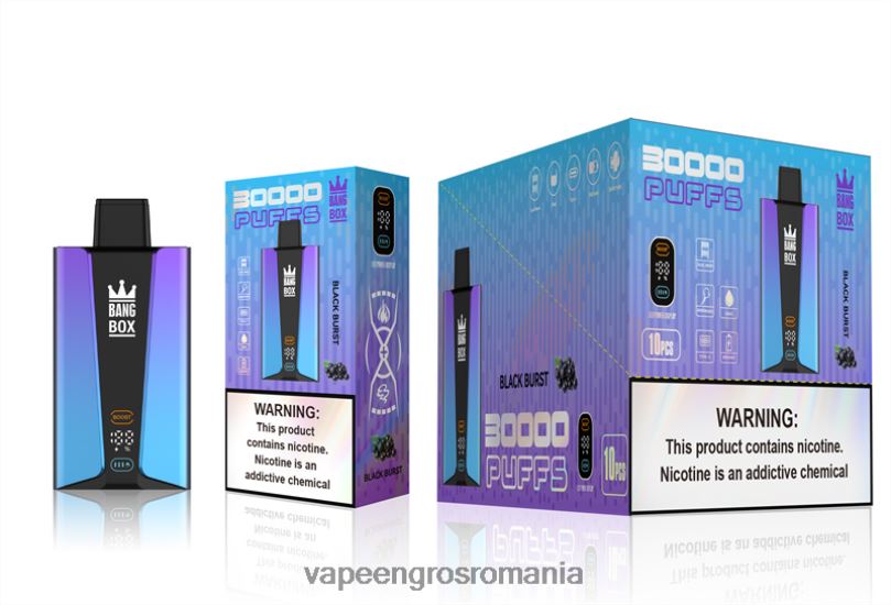 Bang Box Ecran inteligent cu 30000 de pufături F6Z6V77 - Vape Angro izbucnire neagră