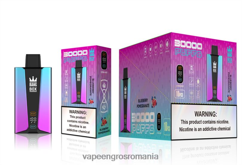 Bang Box Ecran inteligent cu 30000 de pufături F6Z6V80 - Țigară Electronică Cu Lichid pomgerante de afine