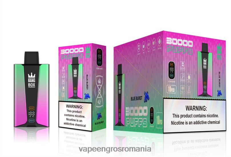 Bang Box Ecran inteligent cu 30000 de pufături F6Z6V82 - Vape En-Gros Romania izbucnire albastră