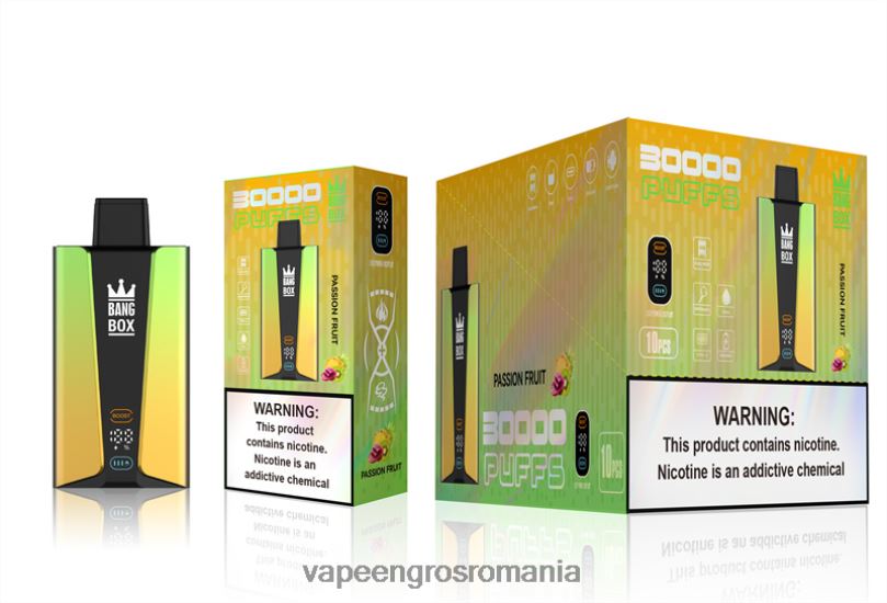 Bang Box Ecran inteligent cu 30000 de pufături F6Z6V84 - Vape Angro fructul pasiunii