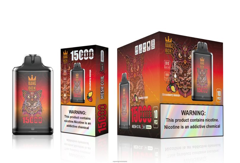 Bang Box s1-15000 pufuri F6Z6V101 - Țigară Electronică Cu Lichid mango cu capsuni