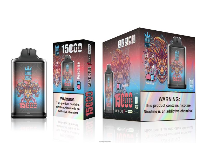 Bang Box s1-15000 pufuri F6Z6V102 - Țigară Electronică Cu Încărcător gheata de piersici