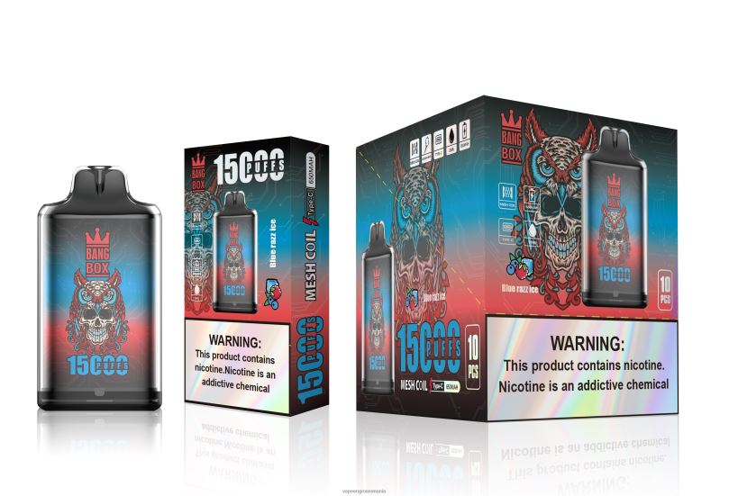 Bang Box s1-15000 pufuri F6Z6V108 - Țigară Electronică Cu Lichid gheață albastră