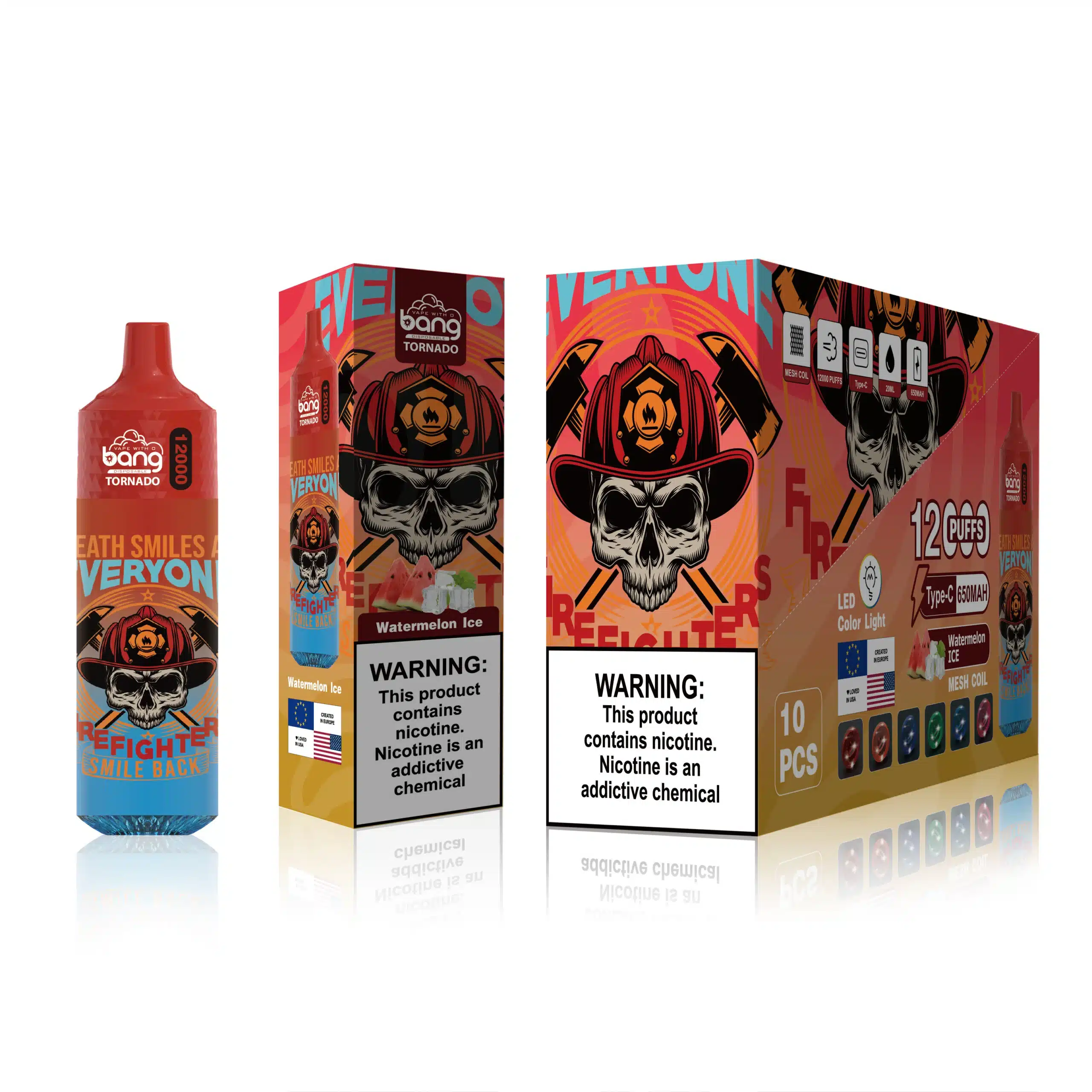 Puff Vape En Gros gheata de pepene verde N48BL122 Bang Box 12000 pufuri