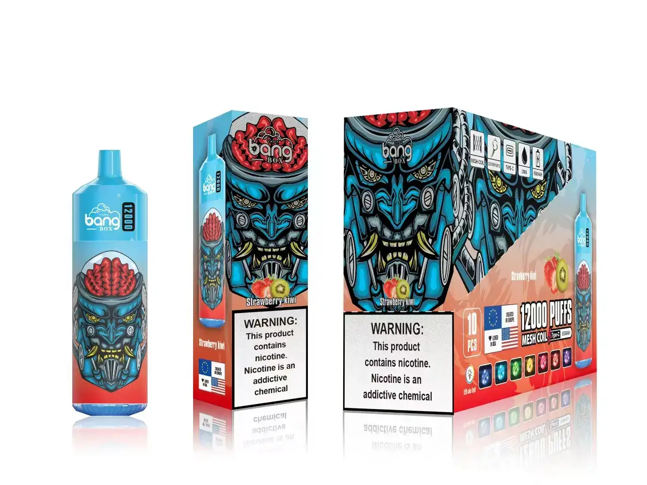 Țigară Electronică Cu Lichid kiwi de căpșuni N48BL116 Bang Box 12000 pufuri