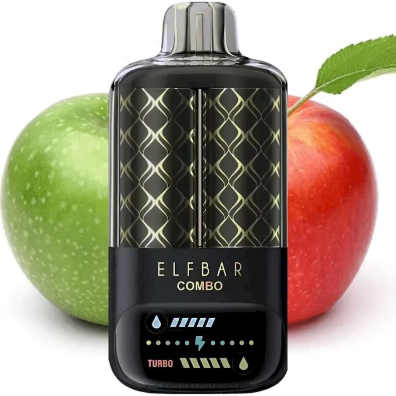 Elf Bar Combo 25000 - T48V03 narghilea cu măr verde și mere dublu Vape Angro