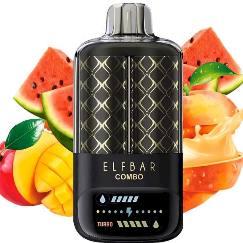 Elf Bar Combo 25000 - T48V06 piersici, mango și pepene verde Țigară Electronică Cu Lichid