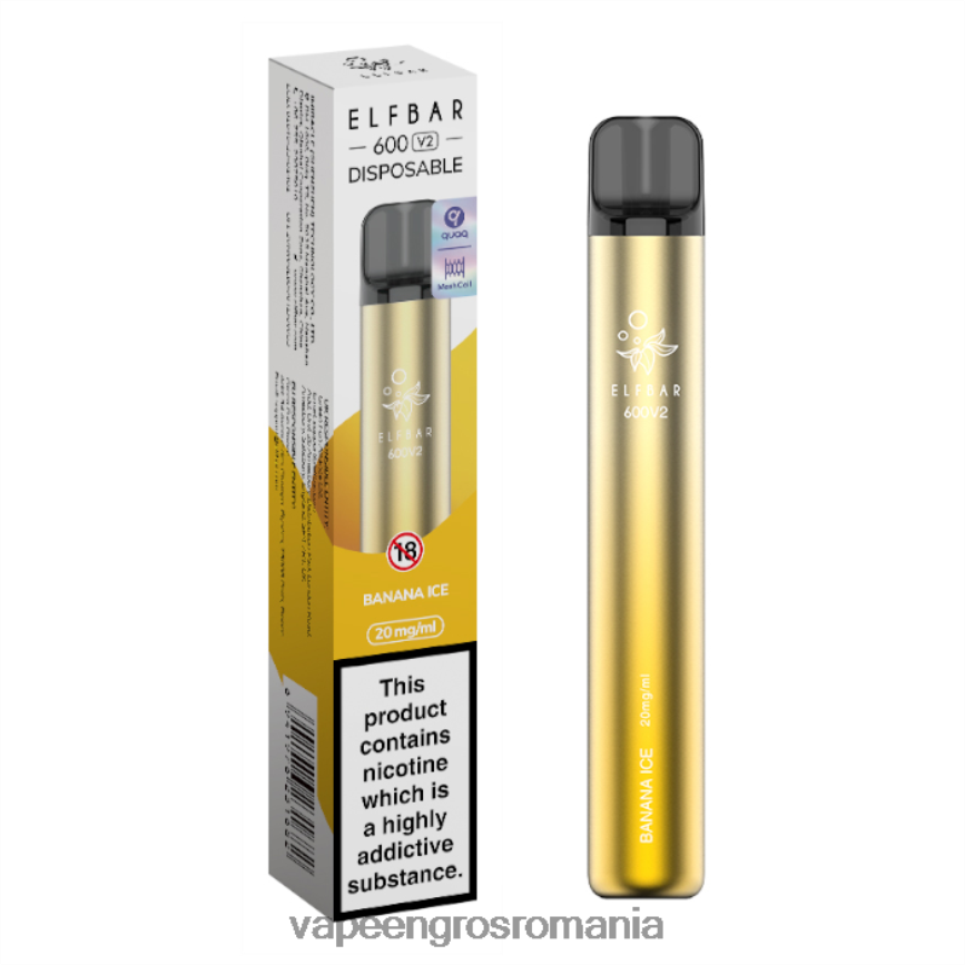 Puff Vape En Gros gheata de banane N48BL272 ELFBAR 600V2 20 mg