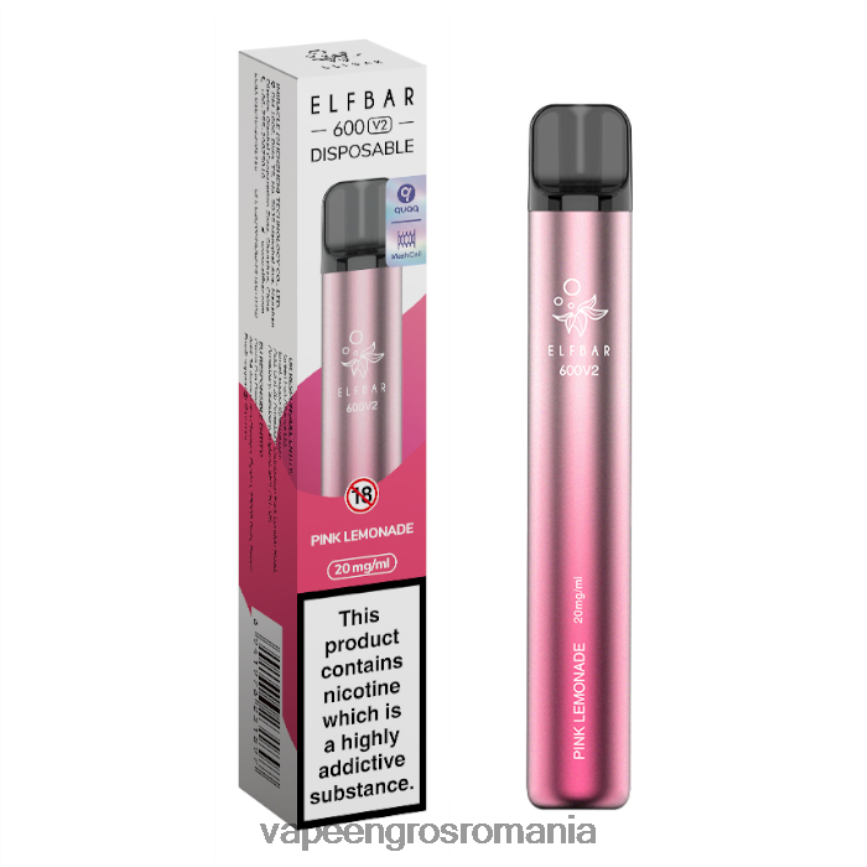 Puff Vape En Gros limonadă roz N48BL292 ELFBAR 600V2 20 mg