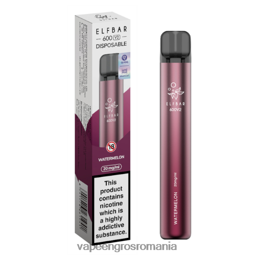 Țigară Electronică Cu Încărcător pepene N48BL297 ELFBAR 600V2 20 mg