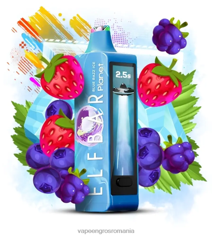 Elf Bar Planet 25000 - T48V015 gheață albastră Țigară Electronică Cu Încărcător