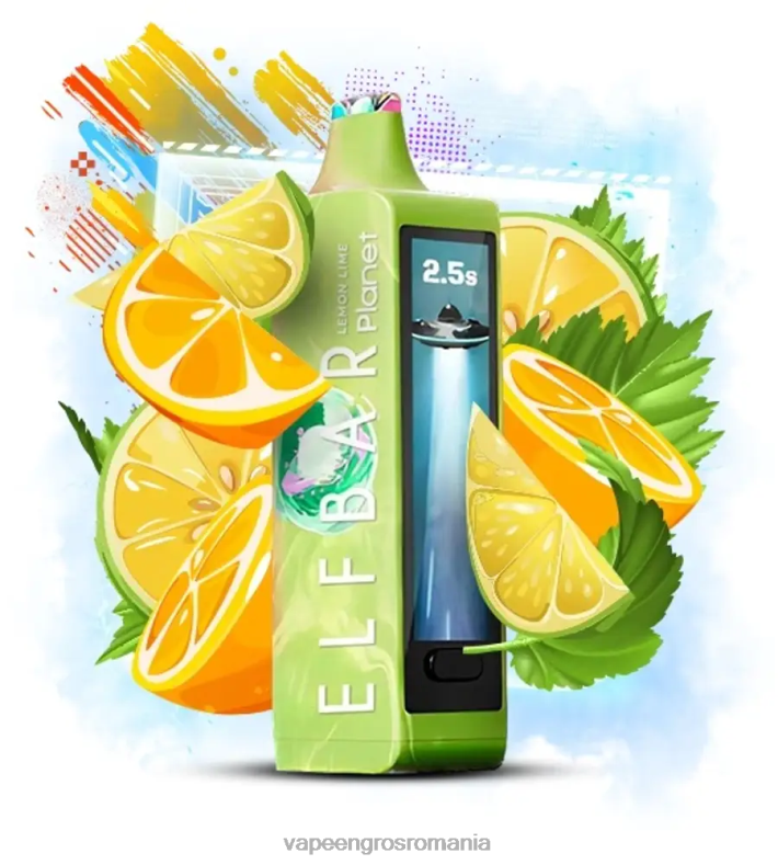 Elf Bar Planet 25000 - T48V016 lămâie lămâie Vape Romania Shop