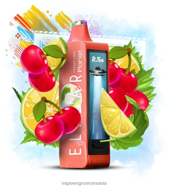 Elf Bar Planet 25000 - T48V023 lime cireș Țigară Electronică Cu Încărcător