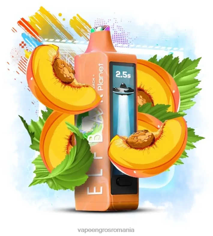 Elf Bar Planet 25000 - T48V024 piersică Vape Romania Shop