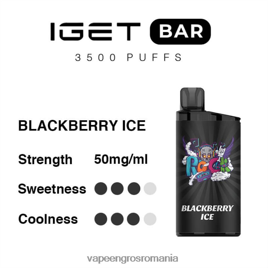 Vape En-Gros Romania gheata de mure N48BL91 IGET BAR 3500 5% nicotină
