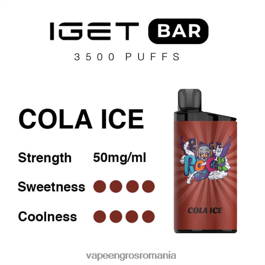 Țigară Electronică Cu Lichid gheata de cola N48BL96 IGET BAR 3500 5% nicotină