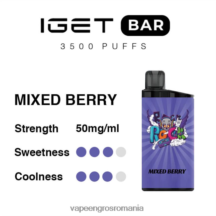 Țigară Electronică Preț boabe amestecate N48BL94 IGET BAR 3500 5% nicotină
