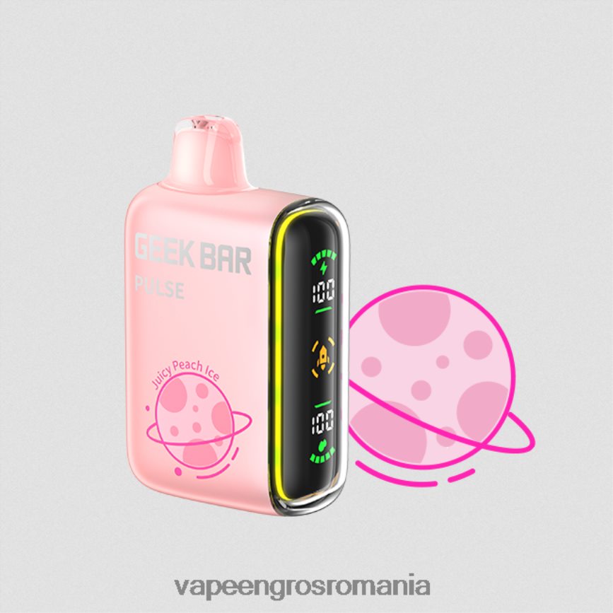 Puff Vape En Gros gheață suculentă de piersici N48BL82 GEEK BAR Pulse Planet edition 7500 puf/15000 puf