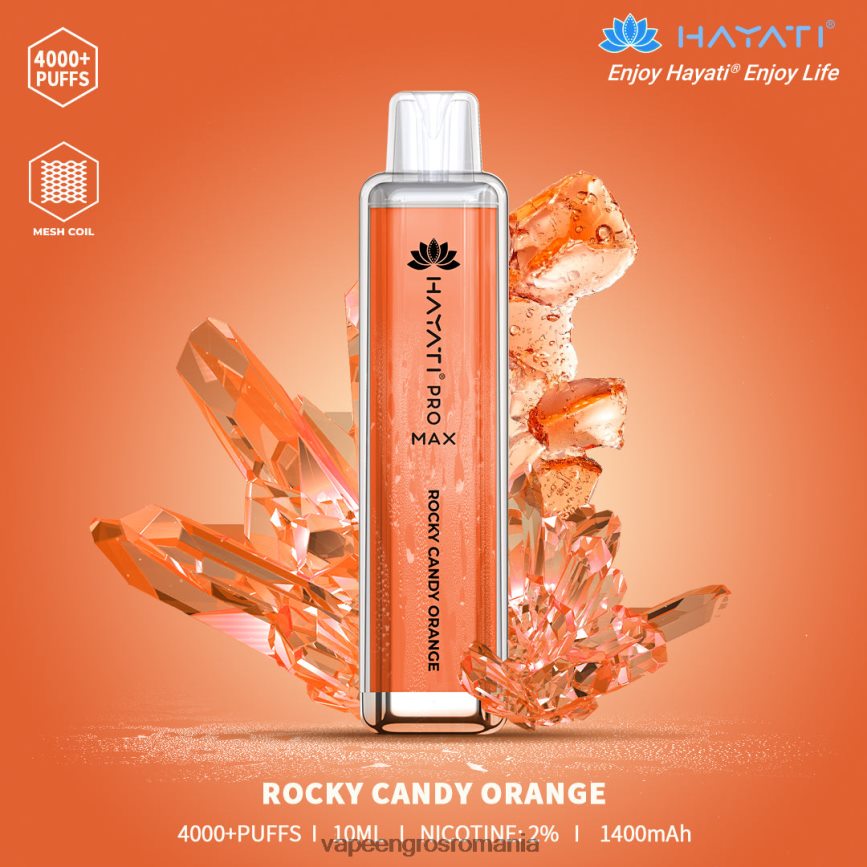 Puff Vape En Gros portocale de bomboane stâncoase N48BL172 Hayati Pro Max 4000