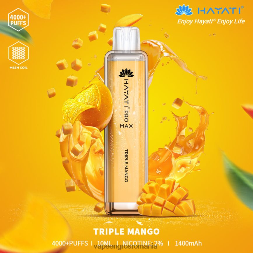 Vape Reincarcabil triplu mango N48BL179 Hayati Pro Max 4000