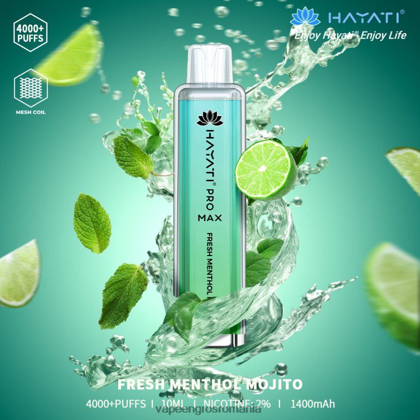 Țigară Electronică Cu Încărcător mojito proaspăt cu mentol N48BL187 Hayati Pro Max 4000